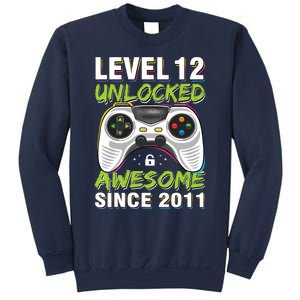 Level 12 Unlocked Awesome Since 2011 12th Birthday Gaming Sweatshirt