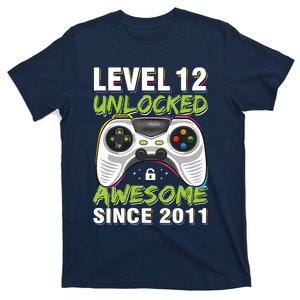 Level 12 Unlocked Awesome Since 2011 12th Birthday Gaming T-Shirt