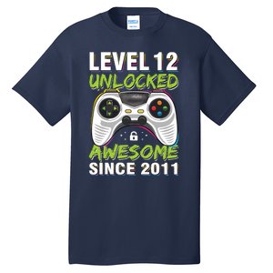 Level 12 Unlocked Awesome Since 2011 12th Birthday Gaming Tall T-Shirt