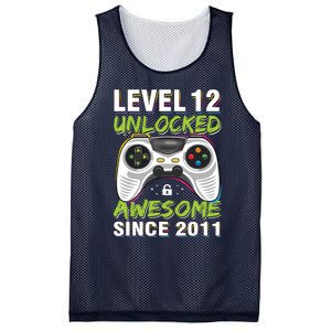 Level 12 Unlocked Awesome Since 2011 12th Birthday Gaming Mesh Reversible Basketball Jersey Tank