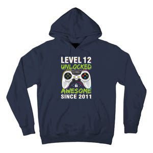 Level 12 Unlocked Awesome Since 2011 12th Birthday Gaming Tall Hoodie