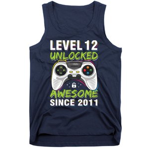 Level 12 Unlocked Awesome Since 2011 12th Birthday Gaming Tank Top