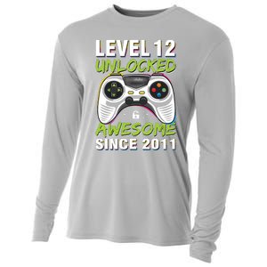 Level 12 Unlocked Awesome Since 2011 12th Birthday Gaming Cooling Performance Long Sleeve Crew