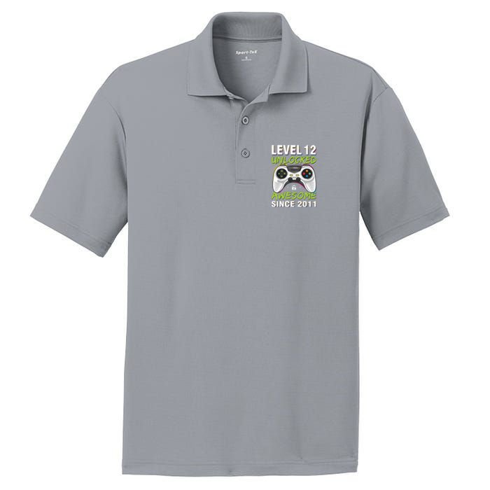 Level 12 Unlocked Awesome Since 2011 12th Birthday Gaming PosiCharge RacerMesh Polo