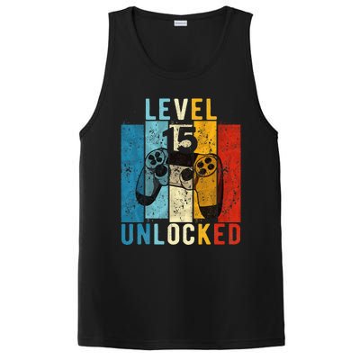 Level 15 Unlocked Video Gamer 15 Year Old 15th Birthday Gift PosiCharge Competitor Tank