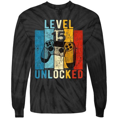 Level 15 Unlocked Video Gamer 15 Year Old 15th Birthday Gift Tie-Dye Long Sleeve Shirt