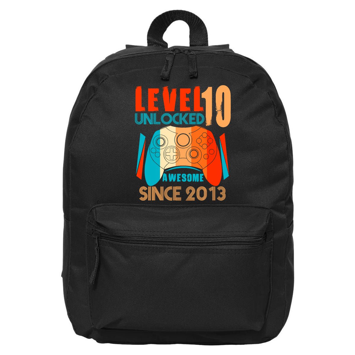 Level 10 Unlocked Birthday 10 Year Old Gamer 16 in Basic Backpack