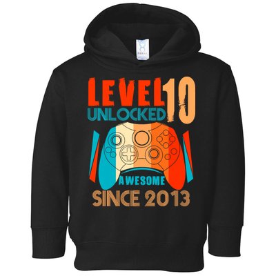 Level 10 Unlocked Birthday 10 Year Old Gamer Toddler Hoodie