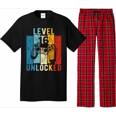 Level 16 Unlocked Video Gamer 16 Year Old 16th Birthday Gift Pajama Set