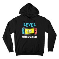 Level 10 unlocked Gamer 10th Birthday Gift Video Game lovers Hoodie