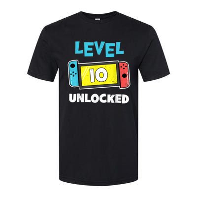 Level 10 unlocked Gamer 10th Birthday Gift Video Game lovers Softstyle CVC T-Shirt