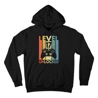 Level 17 Unlocked Funny Video Gamer 17th Birthday Gift Hoodie