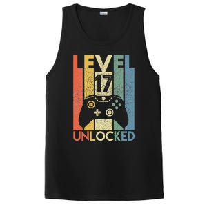 Level 17 Unlocked Funny Video Gamer 17th Birthday Gift PosiCharge Competitor Tank