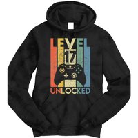 Level 17 Unlocked Funny Video Gamer 17th Birthday Gift Tie Dye Hoodie