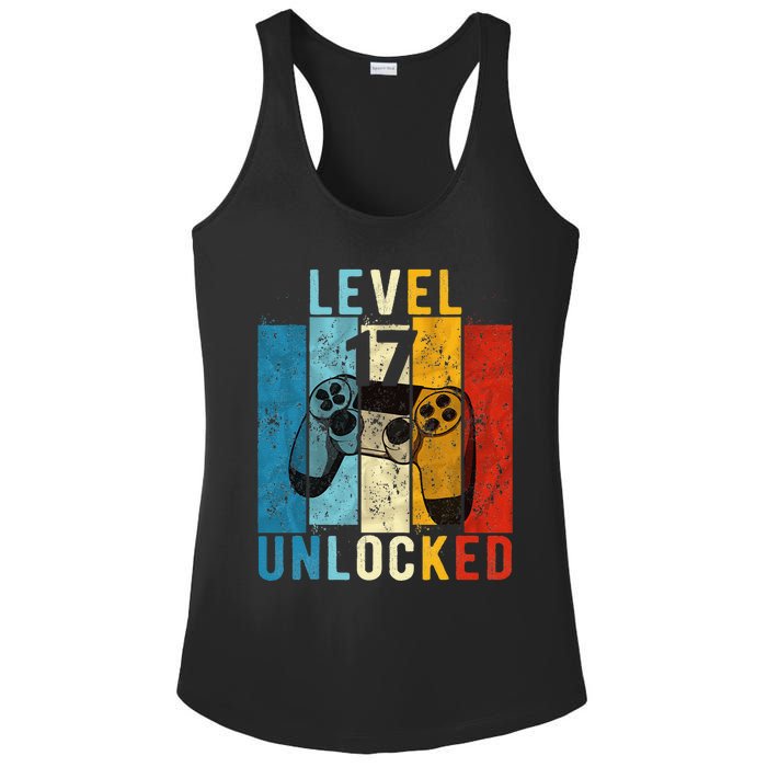 Level 17 Unlocked Video Gamer 17 Year Old 17th Birthday Gift Ladies PosiCharge Competitor Racerback Tank