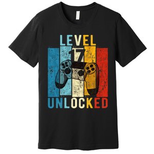 Level 17 Unlocked Video Gamer 17 Year Old 17th Birthday Gift Premium T-Shirt