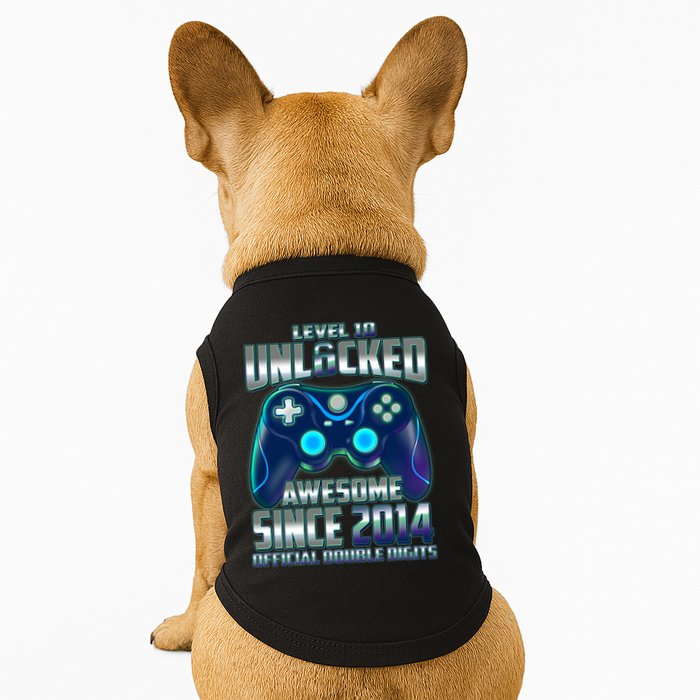 Level 10 Unlocked Awesome Since 2014 Official Double Digits Doggie Tank