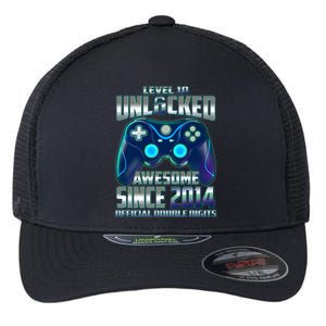 Level 10 Unlocked Awesome Since 2014 Official Double Digits Flexfit Unipanel Trucker Cap