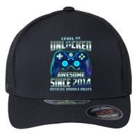 Level 10 Unlocked Awesome Since 2014 Official Double Digits Flexfit Unipanel Trucker Cap
