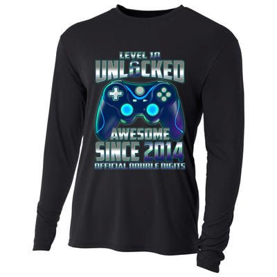 Level 10 Unlocked Awesome Since 2014 Official Double Digits Cooling Performance Long Sleeve Crew