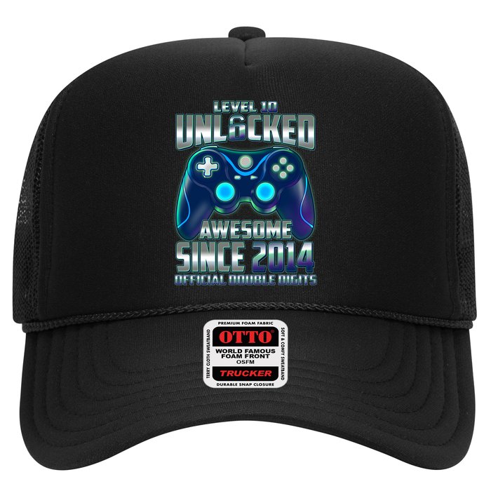 Level 10 Unlocked Awesome Since 2014 Official Double Digits Trucker Hat
