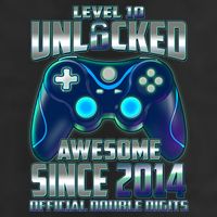 Level 10 Unlocked Awesome Since 2014 Official Double Digits Trucker Hat