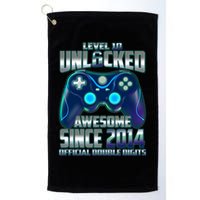 Level 10 Unlocked Awesome Since 2014 Official Double Digits Golf Towel