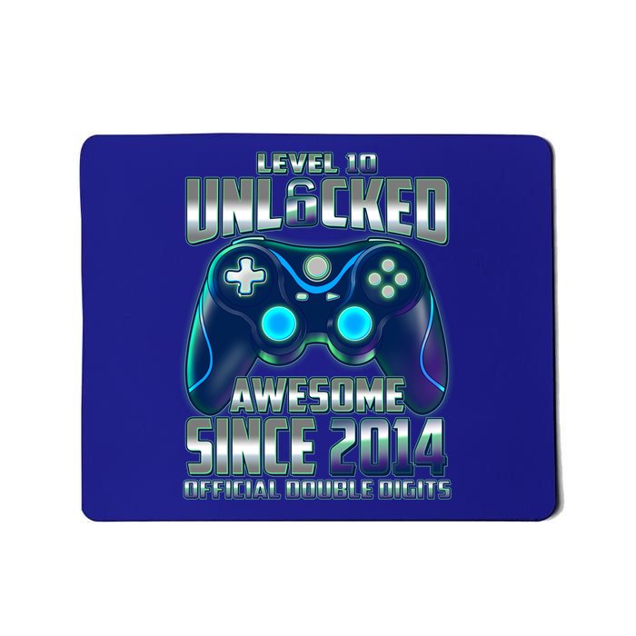 Level 10 Unlocked Awesome Since 2014 Official Double Digits Mousepad