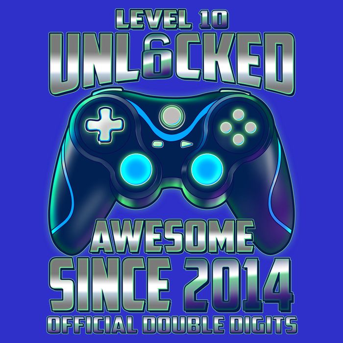 Level 10 Unlocked Awesome Since 2014 Official Double Digits Mousepad