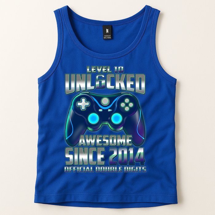 Level 10 Unlocked Awesome Since 2014 Official Double Digits Tank Top