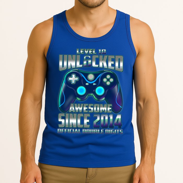 Level 10 Unlocked Awesome Since 2014 Official Double Digits Tank Top