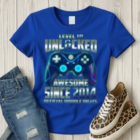 Level 10 Unlocked Awesome Since 2014 Official Double Digits Womens T-Shirt