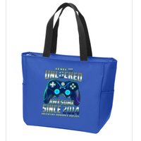 Level 10 Unlocked Awesome Since 2014 Official Double Digits Zip Tote Bag