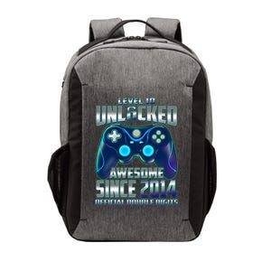 Level 10 Unlocked Awesome Since 2014 Official Double Digits Vector Backpack