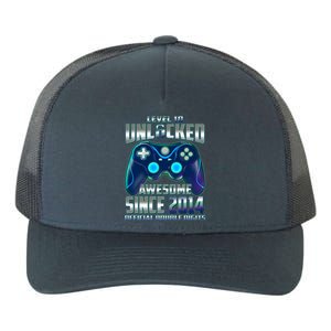 Level 10 Unlocked Awesome Since 2014 Official Double Digits Yupoong Adult 5-Panel Trucker Hat