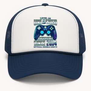 Level 10 Unlocked Awesome Since 2014 Official Double Digits Trucker Hat