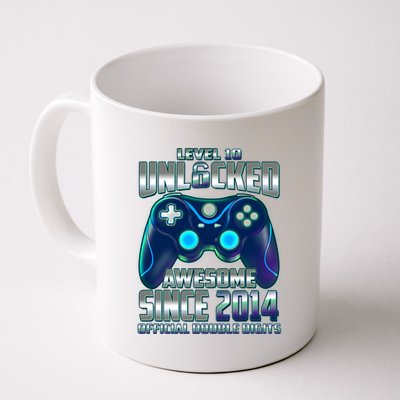 Level 10 Unlocked Awesome Since 2014 Official Double Digits Coffee Mug