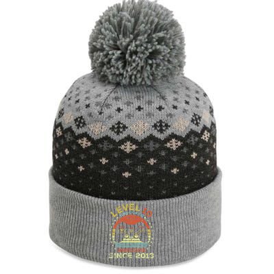 Level 10 Unlocked Awesome Since 2013 10th Birthday Gaming The Baniff Cuffed Pom Beanie