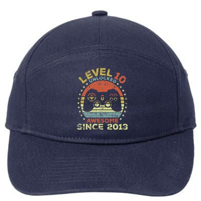 Level 10 Unlocked Awesome Since 2013 10th Birthday Gaming 7-Panel Snapback Hat