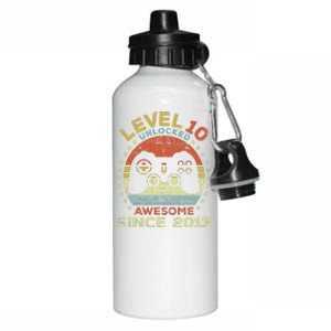 Level 10 Unlocked Awesome Since 2013 10th Birthday Gaming Aluminum Water Bottle