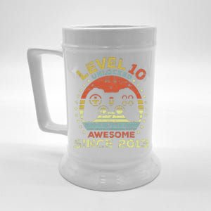 Level 10 Unlocked Awesome Since 2013 10th Birthday Gaming Beer Stein