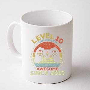 Level 10 Unlocked Awesome Since 2013 10th Birthday Gaming Coffee Mug