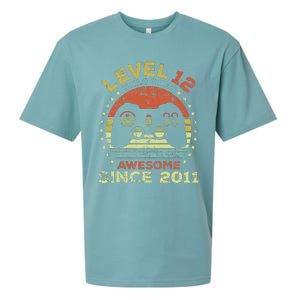 Level 12 Unlocked Awesome Since 2011 12th Birthday Gaming Cute Sueded Cloud Jersey T-Shirt