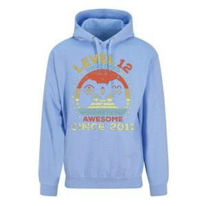 Level 12 Unlocked Awesome Since 2011 12th Birthday Gaming Cute Unisex Surf Hoodie