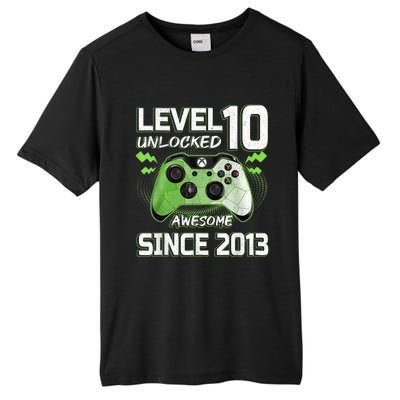 Level 10 Unlocked Awesome Since 2013 10th Birthday Gaming Tall Fusion ChromaSoft Performance T-Shirt