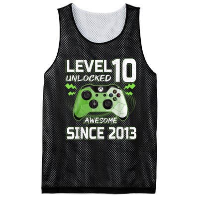 Level 10 Unlocked Awesome Since 2013 10th Birthday Gaming Mesh Reversible Basketball Jersey Tank