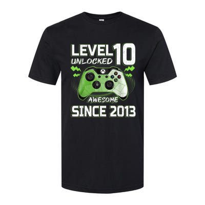 Level 10 Unlocked Awesome Since 2013 10th Birthday Gaming Softstyle CVC T-Shirt