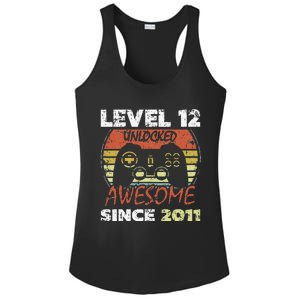 Level 12 Unlocked Awesome Since 2011 12th Birthday Gaming Ladies PosiCharge Competitor Racerback Tank