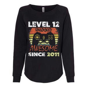 Level 12 Unlocked Awesome Since 2011 12th Birthday Gaming Womens California Wash Sweatshirt