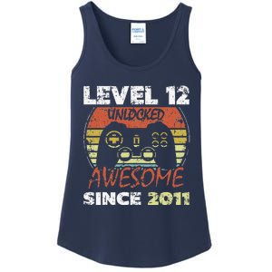 Level 12 Unlocked Awesome Since 2011 12th Birthday Gaming Ladies Essential Tank